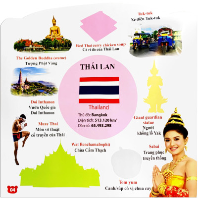 Rèn Luyện Phát Triển Trí Óc Cho Trẻ - Bóc Dán Hình Thông Minh IQ - CQ - CQ (2-6 Tuổi) Khám Phá Thế Giới Châu Á