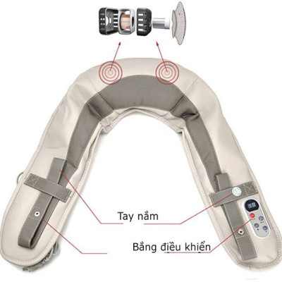 Máy massage đấm bóp thư giãn cổ vai gáy lưng aYosun Hàng Chính Hãng- 2.2kg, hàng cao cấp