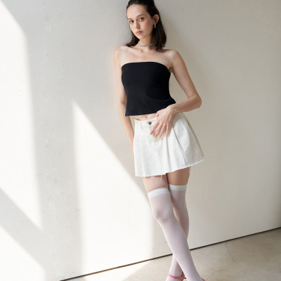 DOTTIE - Áo quây hở lưng vải thun - Đen - T0672