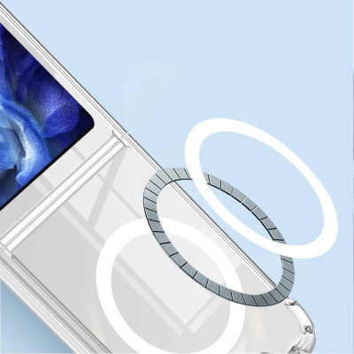 Ốp lưng chống sốc trong suốt hỗ trợ sạc từ tính nam châm cho Samsung Galaxy Z Flip 7 Flip 6 Flip 5 Flip 4 Flip 3 5G hiệu Likgus Magetic Case siêu mỏng 0.6mm, độ trong tuyệt đối, chống trầy xước, chống ố vàng, tản nhiệt tốt - Hàng nhập khẩu