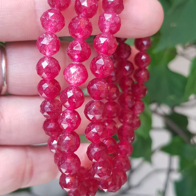 Vòng tay phong thuỷ may mắn mới đá Thạch anh dâu hồng điều đậm giác ánh sáng đẹp quấn tay kiểu 3 vòng Size hạt 7mm Vòng thạch anh dâu giác tự nhiên đậm màu điều rất đẹp Vòng chuẩn hợp nữ mệnh hoả mệnh thổ quà tặng phụ nữ quý chị đeo may mắn đẹp ạ