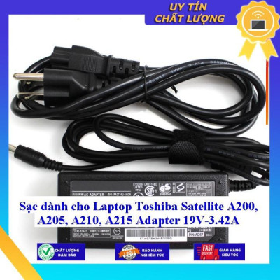 Sạc dùng cho Laptop Toshiba Satellite A200 A205 A210 A215 Adapter 19V-3.42A - Hàng Nhập Khẩu New Seal