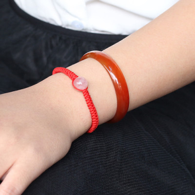 Vòng Tay Kết Dây Hạt Đá Thạch Anh Hồng Ngọc Quý Gemstones GA15