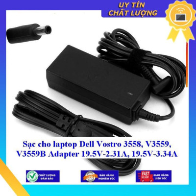 Sạc cho laptop Dell Vostro 3558 V3559 V3559B Adapter 19.5V-2.31A 19.5V-3.34A - Hàng Nhập Khẩu New Seal