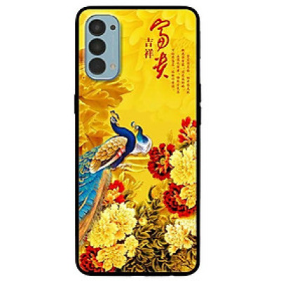 Ốp lưng dành cho Reno 4 mẫu Công Và Hoa