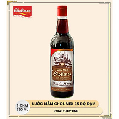Nước mắm Cholimex 35 độ đạm - chai thuỷ tinh 750ml