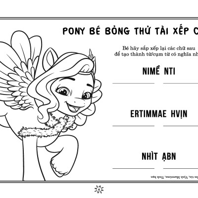 My Little Pony - Sách Tô Màu & Thực Hành Khổ Lớn