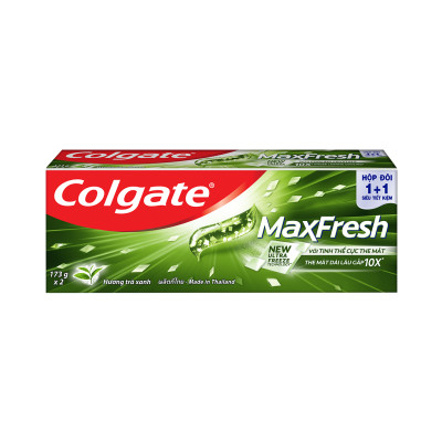Bộ đôi kem đánh răng Maxfresh Trà xanh 173g