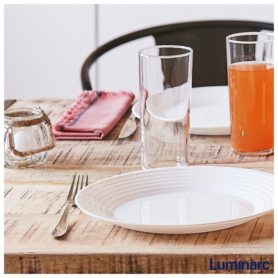 Bộ 6 đĩa (dĩa) thủy tinh Luminarc Harena sâu lòng 23cm N5806*6, dùng lò vi sóng| Hàng chính hãng