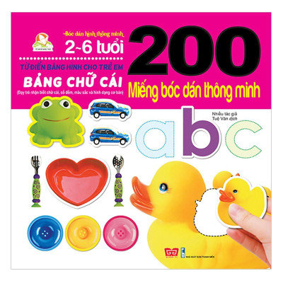 Sách - 200 Miếng Bóc Dán Thông Minh - Bảng Chữ Cái - Đinh Tị Books