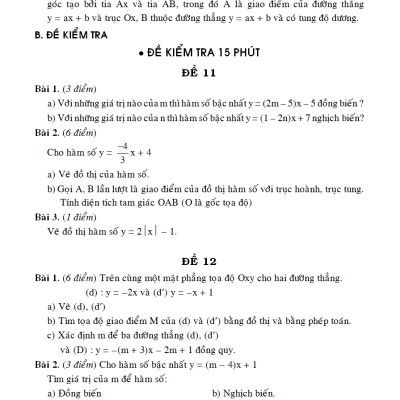 100 Đề Kiểm Tra Toán 9