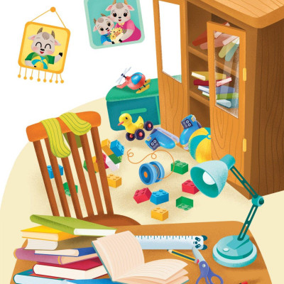 Truyện Tranh Song Ngữ Việt-Anh Cho Bé - Đồ Đạc Gọn Gàng, Sẵn Sàng Sử Dụng - You Find Things More Easily When You Keep Them Orderly