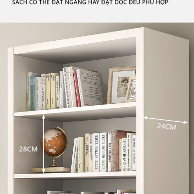 Kệ sách gỗ đa năng để sàn gỗ MDF phủ melamin cao cấp thương hiệu IGA - GP250