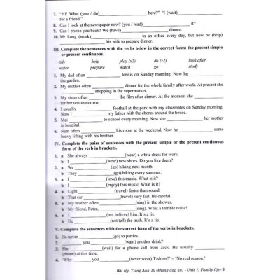 Bài tập tiếng anh 10 - Global Success - Kết nối tri thức (Tặng kèm đáp án qua file)