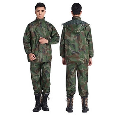 Áo mưa bộ người lớn  cho nam và nữ   size 2XL  ( dưới 65kg  ) , màu sắc rằn ri  sang trọng ,  vải dù chống thấm nước , sản phẩm  có túi đựng  nhỏ gọn dùng đi mưa  vô cùng tiện lợi