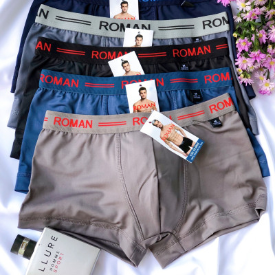 Combo 5 quần lót nam,sịp nam cao cấp(ROMAN,HEROMAN,TONNY) 5 màu,đùi boxer, lưng thun 3cm - Thun lạnh cực thoáng