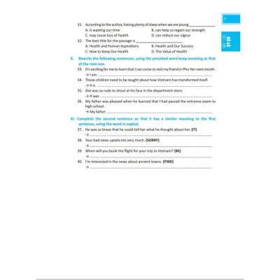 Sách Đột Phá Tiếng Anh Điểm 9+ Bộ Đề Thi Tiếng Anh Vào Lớp 10 (Có Đáp Án)