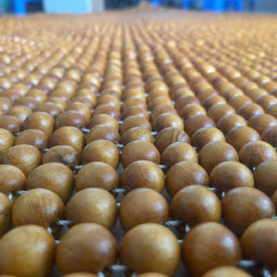 Đệm lót ghế ô tô hạt gỗ pơ mu cao cấp hạt 18ly -màu vàng (hàng làm kỹ )