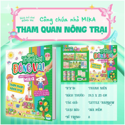 Sách - Trò Chơi Đóng Vai Công Chúa Nhỏ Mika - Combo 6 Cuốn - Bóc Dán 480+ Sticker Đa Dạng Cho Bé Gái - Megabook