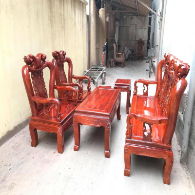 Bộ Bàn Ghế Minh Quốc Đào Gỗ Xà Cừ