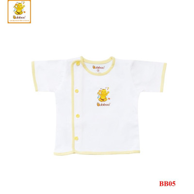 COMBO 5 Áo sơ sinh bác sĩ viền màu in hình tay ngắn cotton BABIBOO - BB05