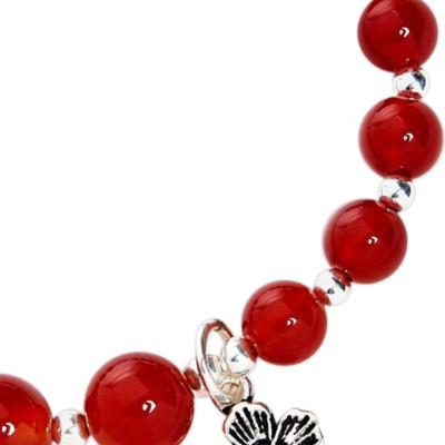 Vòng Tay Đá Mã Não Đỏ Mix Charm Ngọc Quý Gemstones VT37