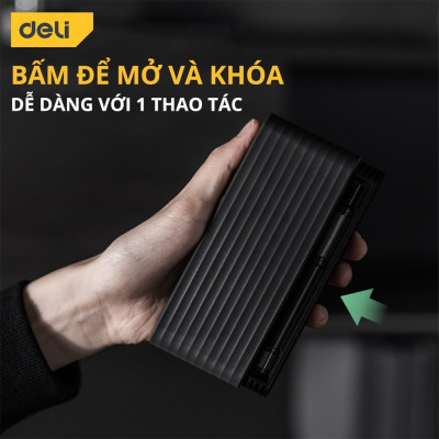 Bộ Tua Vít Đa Năng Từ Tính Deli Nhiều Chi Tiết Cao Cấp Chính Hãng - Thiết Kế Hiện Đại, Đầu Vít Nam Châm Dễ Dàng Sử Dụng - DL240025B