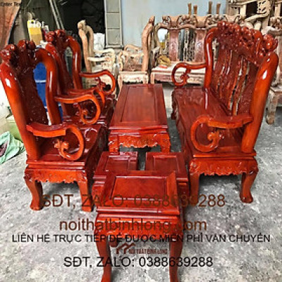 Bộ Bàn Ghế Minh Quốc Đào Gỗ Xà Cừ