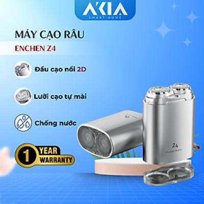 Máy cạo râu Enchen Z4 - Đầu cạo 2D ẩn, Thân nhôm chống nước IPX7, 18 lưỡi dao kép tự mài - Hàng chính hãng