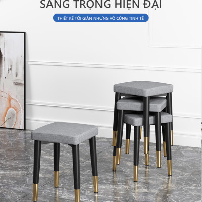 Ghể đẩu đa năng cho bàn làm việc bàn trang điểm phong cách hiện đại sang trọng - GN66