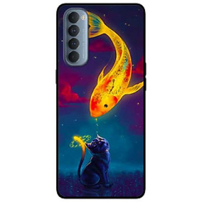 Ốp lưng dành cho Reno 4 Pro mẫu Mèo Và Cá
