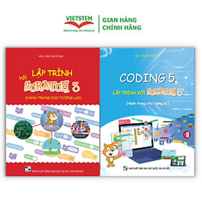 Combo 2 sách hướng dẫn học lập trình Scratch cho học sinh lớp 5