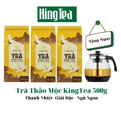 [4 Túi Tặng 1] 4 Túi Trà Thảo Mộc Kingtea Tốt cho Dạ Dày, Ổn Định Huyết Áp, Hạ Men Gan , Mỡ Máu Và Ngăn Ngừa Ung Thư Giúp Ngủ Ngon