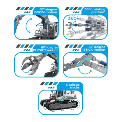 BYJARDA - GC0104 - Cần Cẩu Gắp Thủy Lực (137 Chi tiết)