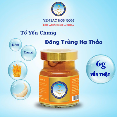 [Gói QT 16 Hũ] Tổ Yến Chưng Đông Trùng Hạ Thảo - Yến Sào Hòn Gốm Chính Hiệu Khánh Hoà - HGKNEST