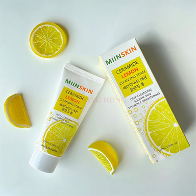 Sữa rửa mặt chanh MIINSKIN Ceramide Lemon Cleansing Foam (100ml) - Hàng chính hãng