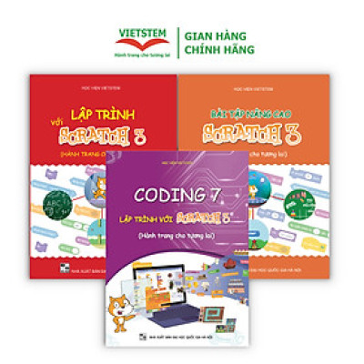 Combo 3 sách hướng dẫn học lập trình Scratch cho học sinh lớp 7