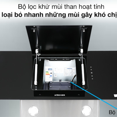 Máy hút mùi Kocher  K-2080V (90CM) - Hàng Chính Hãng