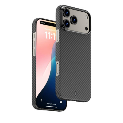 Ốp Lưng cho iPhone 17 Pro Max Wiwu Aramid Air Siêu Mỏng Nhẹ Chống Sốc Hỗ Trợ Sạc Không Dây Magnetic