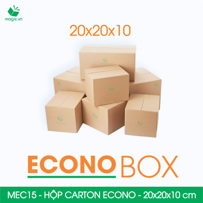 MEC15 - 20x20x10 cm - Combo 100 thùng hộp carton trơn siêu tiết kiệm ECONO