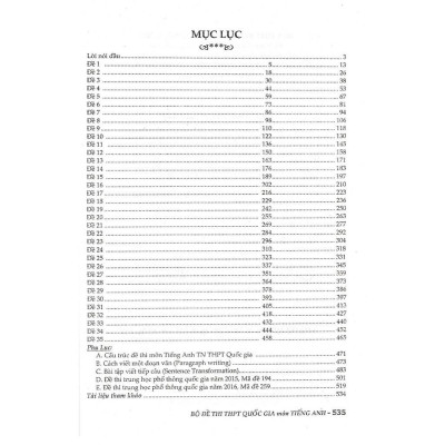 Sách Bộ Đề Thi THPT Quốc Gia Môn Tiếng Anh (Giải Chi Tiết)
