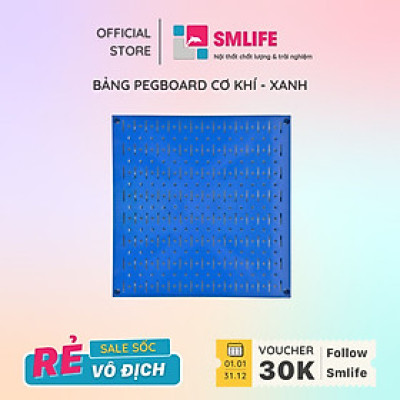Bảng treo dụng cụ Pegboard vuông 40×40 – Xanh