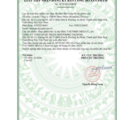 SET QUÀ MEGA VITA - Shinpoong Pharma