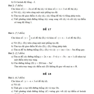 100 Đề Kiểm Tra Toán 9