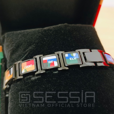 Vòng Đeo Tay Titanium Beauty Art (Màu Đen - Black) - PROJECT V - Tinh Tế và Sang Trọng - Hàng Chính Hãng