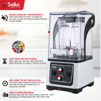 Máy Xay Sinh Tố Công Nghiệp Saiko BLG-3000 Hàng chính hãng