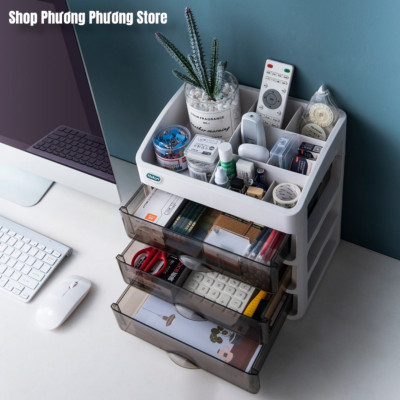 Tủ Kệ Đựng Mỹ Phẩm Đồ- Kệ Trang Điểm- Kệ Trang Sức 2/3/4 Tầng Ngăn Kéo Tiện Dụng- Cosmetic shelf