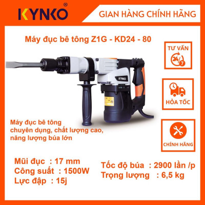 Máy đục bê tông cầm tay chính hãng Kynko Z1G- KD24 -80 # 6241 siêu khỏe