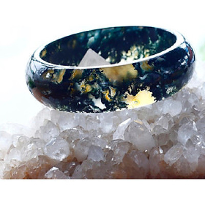 Vòng tay đá băng ngọc thủy tảo mệnh hỏa, mộc - Ngọc Quý Gemstones