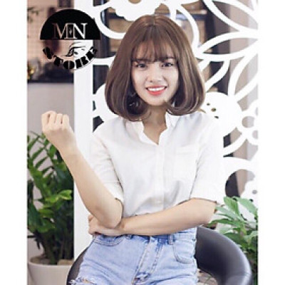 Tóc giả cúp vic cao cấp- tặng lưới chùm tóc- hình thật